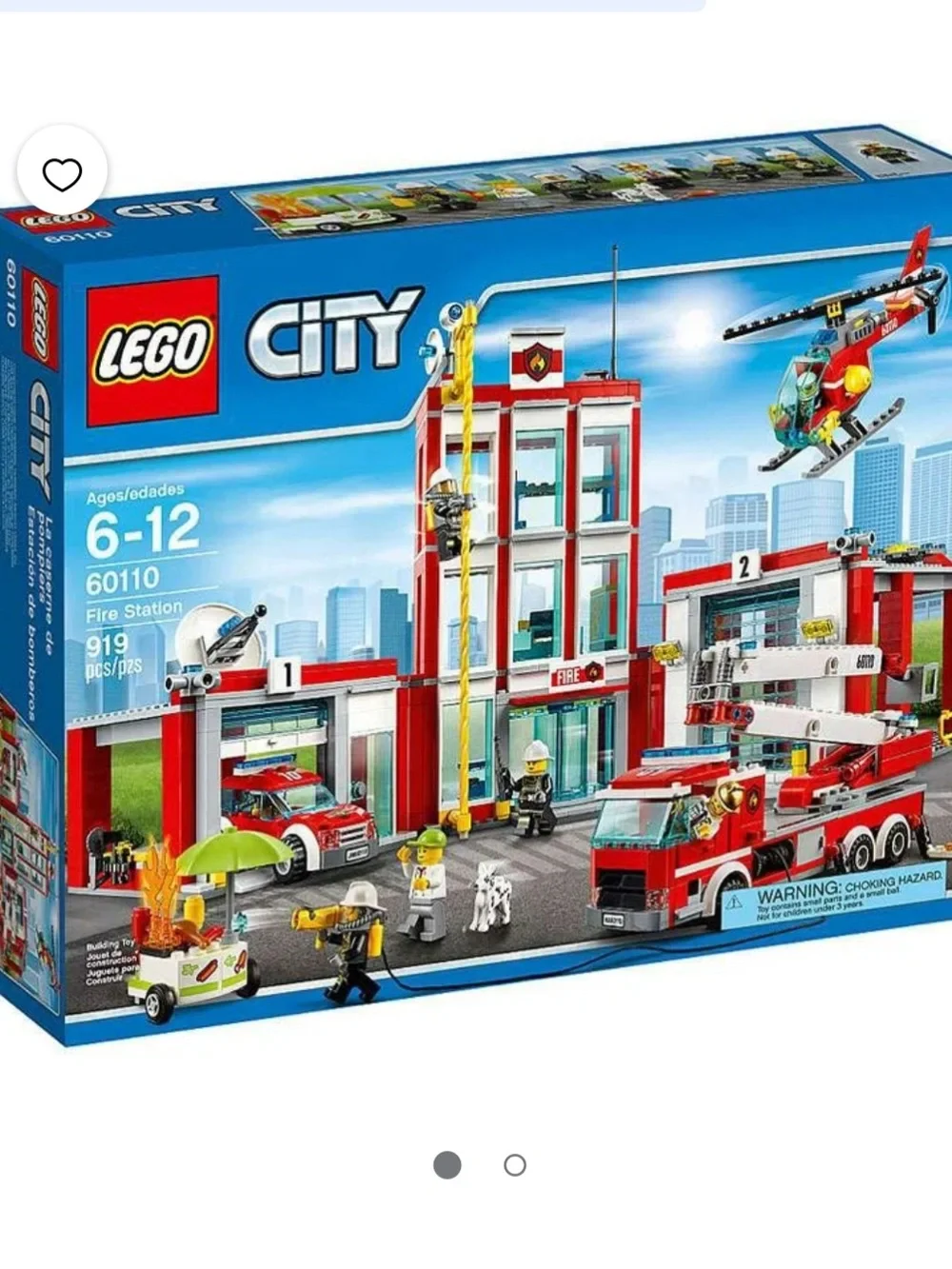 LEGO City Fire Station 60110 Building Set (919 Retired